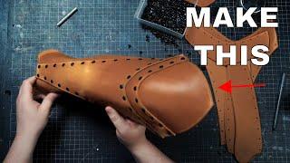 Beginner Friendly DIY Leather Greaves - Leg Armor