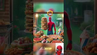 Marvel and DC heroes are food helping to superheroine who will best? #spiderman #marvel #brawlstars