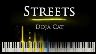 DOJA CAT | STREETS ► SOLO Piano Cover  Tutorial Visualizer 