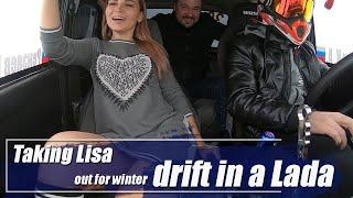 Taking Lisa out for winter drift in a Lada