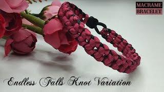 DIY Macrame Bracelet Endless Falls Knot Variation | Macrame Bracelet Tutorial