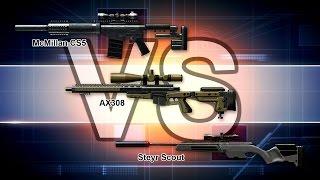 Steyr Scout vs McMillan CS5 vs AX308