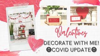 ️VALENTINES DECORATION IDEAS FOR KITCHEN | VALENTINES FARMHOUSE DECOR | COVID UPDATE