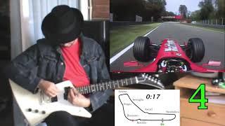 V10 F1 Guitar Monza 2004, side by side with Barrichello's lap