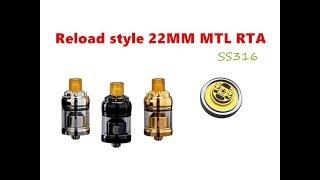 SS316 Reload style 22MM MTL RTA Tank Atomizer by Wejoytech