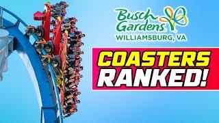 TOP 10 Roller Coasters At Busch Gardens Williamsburg!