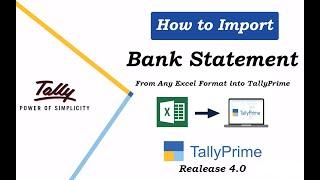 Excel to Tally Bank statement Import in Tallyprime 4.0