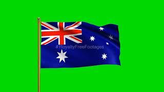 Australia HD Flag waving | Australian National Flag | Australian Flag Green Screen | Australia flag