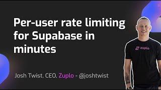 Per user rate limit your Supabase backend