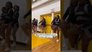 It’s our jam too#highschoolbasketball #cheerleading #cheerleader #cheer #basketball #sports