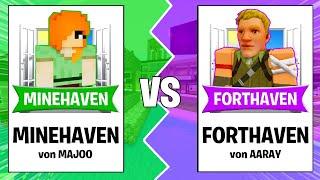 MAJOO & AARAY ERSTELLEN MINECRAFT vs FORTNITE BROOKHAVEN!