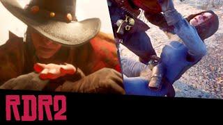 RDR2 Mysterious Woman - San Luis River Brawl - PVP Gameplay - Fist Fight Combat Catfight beatdown