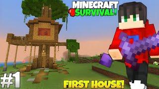 I Build An Epic Tree House Minecraft Pe 1.21 Survival Series Part-1