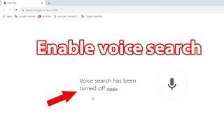 Fix voice search has been turned off chrome