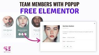 How to add Team Members with Popup in free Elementor