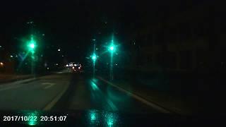 Volvo 760 and Diel Blackbox dashboard camera at rainy evening Full HD