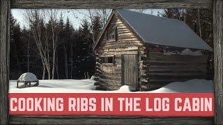 COOKING RIBS at the LOG CABIN!