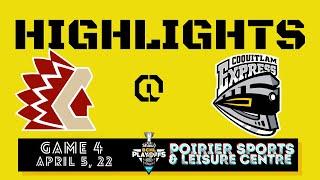 Chilliwack Chiefs at Coquitlam Express game 4 highlights April 5, 2022