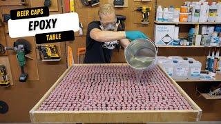 BEER CAPS EPOXY TABLE | STANDING & TALKING TABLE