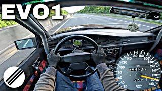 1991 MERCEDES-BENZ 190 EVO 1 *420HP* KOMPRESSOR TOP SPEED DRIVE ON GERMAN AUTOBAHN