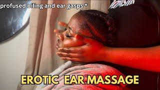 ASMRIntense Erotic Ear oiling and Massage Therapy + Gum Cracking Sounds For Healing & Insomnia