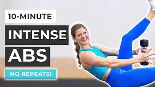 10-Minute Intense Abs (No Repeats)