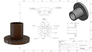 Part Drawing, Section view, Detail view- SOLIDWORKS Tutorial