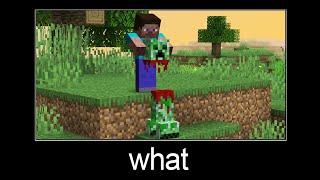 Minecraft wait what meme part 192 (Steve with the Сreeper head)