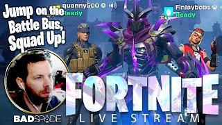 Fortnite For Real!! Jump on the Battle Bus With Me! Zero Build, Squads, Mic On ONLY!!