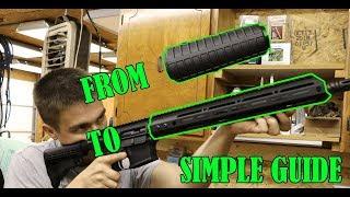Free Floating Hand Guard AR-15 (Simple Install Guide)