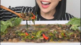 POPPING MUSHROOM SOUP เห็ดเผาะ *RARE FOOD (ASMR EATING SOUNDS) NO TALKING | SAS-ASMR