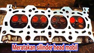 meratakan silinder head yang melengkung | silinder kop | kop mobil agar rata | leveling aluminum