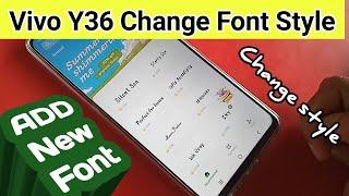 How to change Font style in Vivo y36 // Add New Font