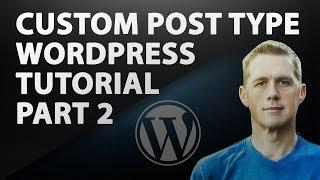 Custom Post Type WordPress Tutorial Part 2 | WordPress Plugin Tutorial