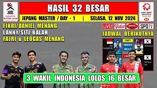 Hasil 32 Besar Jepang Master 2024 Hari Ini ~ FIKRI/DANIEL Menang ~ LANNY/SITI Kalah ~ 3 Wakil Ke R16