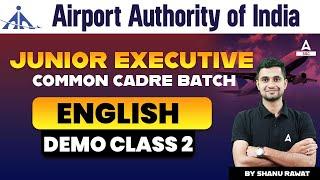 AAI JE Common Cadre | AAI Junior Executive English Classes by Shanu Sir | Demo Class-2