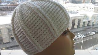 Теплая зимняя шапка ( вязание крючком для начинающих) Warm winter hat (Crocheting for beginners) #40