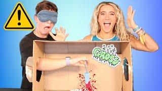 What's in the BOX challenge!! Gross real food & things you SHOULDNT TOUCH Bluenbroke vs Millie Mclay