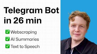 Build an AI Powered Telegram Bot in under 30 min