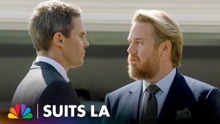 Ted Confronts Stuart About Backing Out of Their Merger | Suits LA | NBC