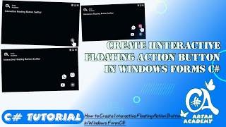 C# Create Interactive Floating Action Button in windows form application