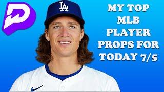 4-1 MLB Run! My TOP MLB Player Props for Today 7/5/2024!| FREE MLB Best Bets, and Player Props