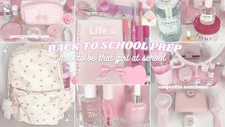 back to school prep ️ how to be that girl at school, coquette aesthetic & wonyoungism 