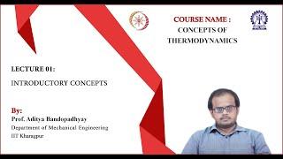 Lecture 01 : Introductory Concepts