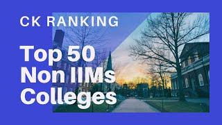 Top 50 MBA Colleges (non IIMs) Ranked