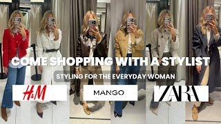 Come Shopping With A Stylist to H&M, Mango and Zara. Educational Styling For Real Women.