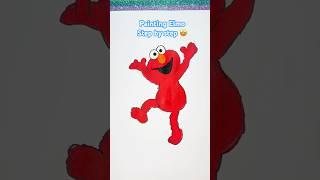 Paint Elmo Step by Step | Art for Kids #shorts #artforkids #kidsart