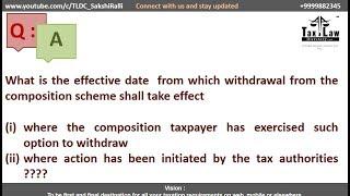 What will the effective date date in case of withdrawal from GST composition scheme?