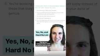 Why your business needs a yes, no, and a hard no list. | #boundaries #entrepreneur #smallbusiness