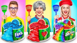 Me vs Grandma Cooking Challenge | Cake Decorating Sweet Ideas by Yummy Jelly